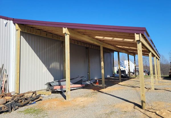Example of a large lean to next to a shop