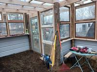 Here you can see the layout, we created a quaint little corner that could be turned into a sitting area.