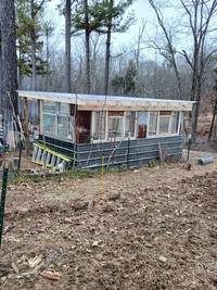 The backside of the greenhouse, there is so much character in this build.