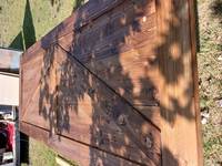Here we were getting the barn door stained for its install.