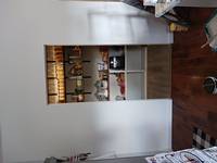 The pantry almost complete, it was just awaiting its new barn door.