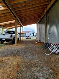 The inside of the complete project. There is now a very large amount of space covered, many vehicles could be stored below.